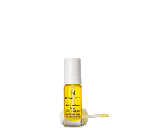 Huile nourrissante 2-en-1 ongles et cuticules pot ouvert