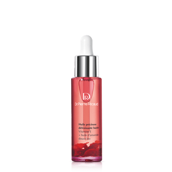 Kostbares, glättendes Öl für das Dekolleté
