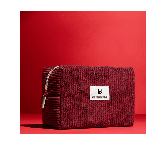 Trousse velours bordeaux pot ouvert