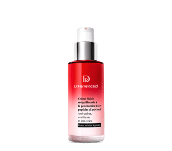 Crème fluide rééquilibrante anti-taches, matifiante, anti-rides