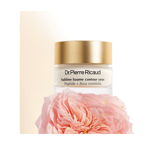 Sublime baume contour yeux Peptide et Rosa centifolia pot ouvert