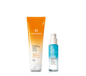Duo crème solaire SPF30 et fluide après-soleil visage