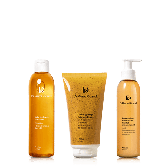 Trio soins du corps hydratant, lissant et anti-relâchement