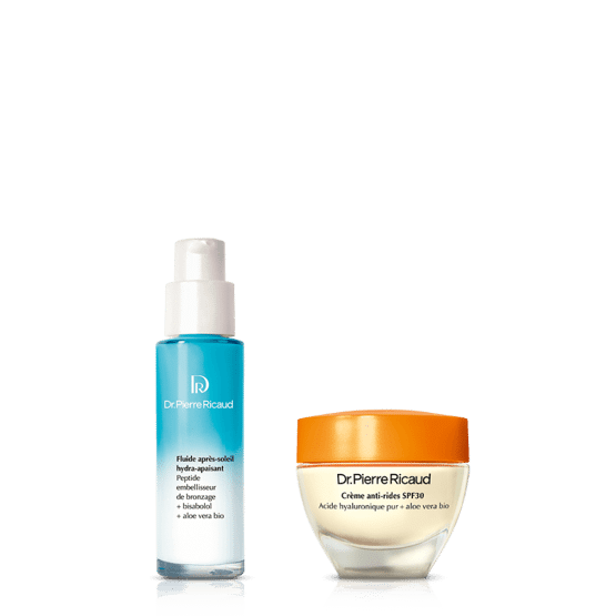 Duo crème anti-rides SPF30 et fluide après-soleil 