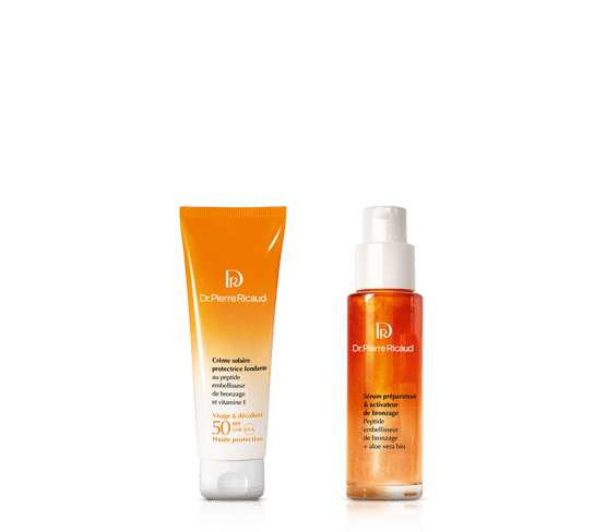 Duo crème solaire SPF50 & sérum pré-bronzage 