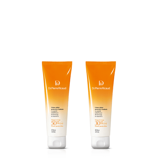 Duo crèmes solaires protectrices SPF30 et SPF50 