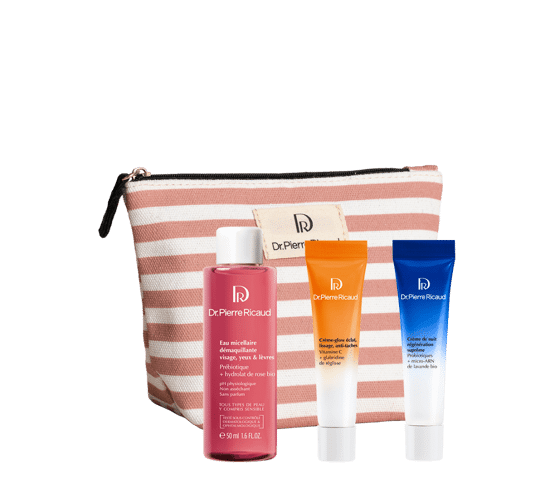 Trousse découverte rayée prescription glow jour et nuit