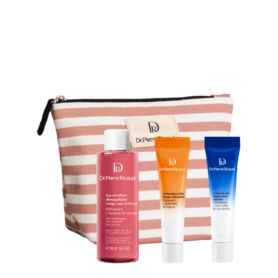 Trousse découverte rayée prescription glow jour et nuit 