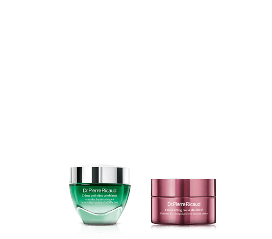 Duo crèmes anti-rides visage et cou