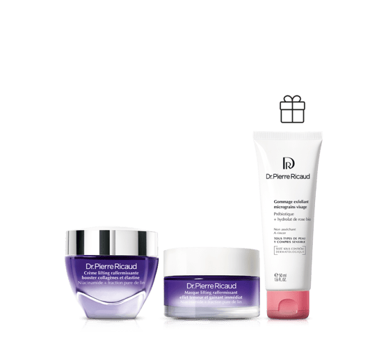 Routine jour fermeté, peau liftée, exfoliée