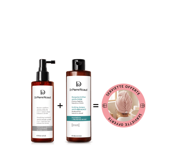 Duo soin anti-chute et anti-casse + serviette cheveux offerte