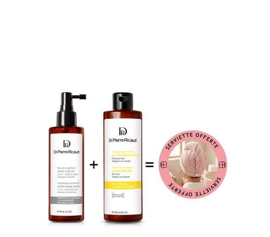 Duo soin anti-chute et nutrition + serviette cheveux offerte